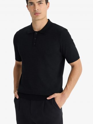 پولوشرت مردانه مشکی دفکتو