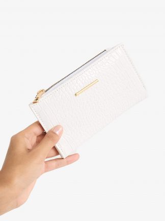 کیف پول زنانه سفید دفکتو