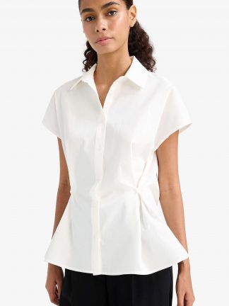 شومیز زنانه بژ دفکتو