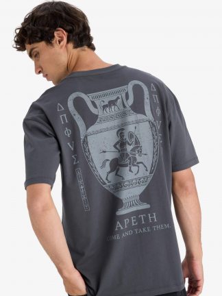 تی شرت مردانه خاکستری تیره دفکتو