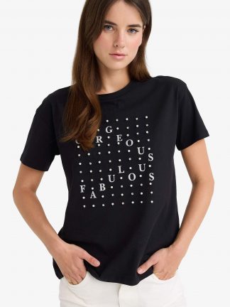 تیشرت زنانه مشکی دفکتو