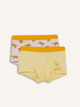 شورت دخترانه زرد دفکتو