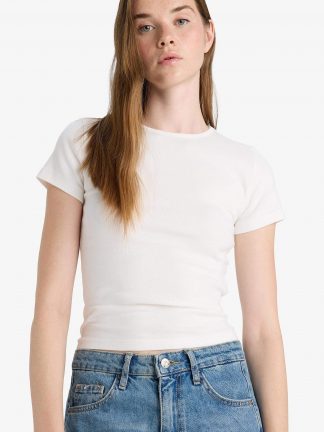 تیشرت زنانه سفید دفکتو