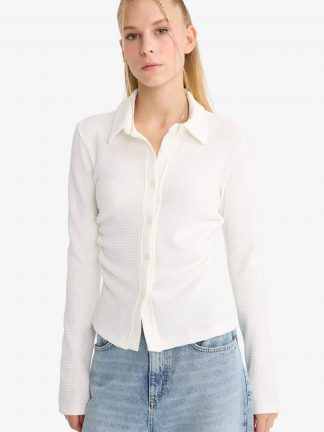 شومیز زنانه سفید دفکتو