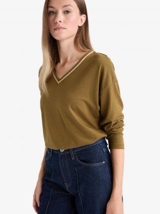 تیشرت زنانه خاکی دفکتو