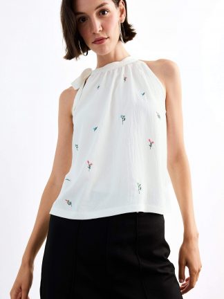 بلوز زنانه سفید دفکتو