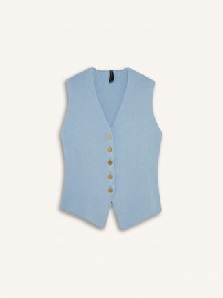 جلیقه زنانه آبی دفکتو