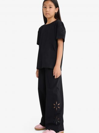 شلوار دخترانه مشکی دفکتو