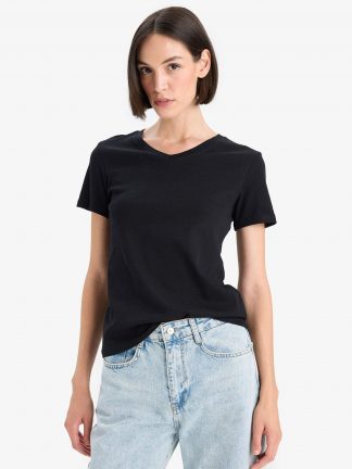 تیشرت زنانه مشکی دفکتو