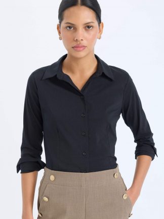 شومیز زنانه مشکی دفکتو