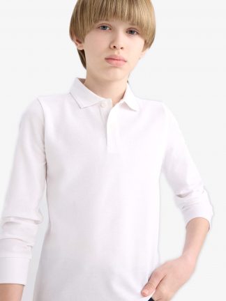 پولوشرت پسرانه سفید دفکتو