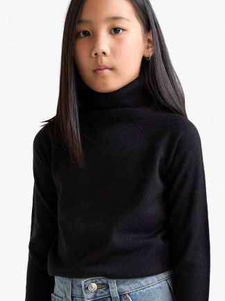 پلیور دخترانه مشکی دفکتو