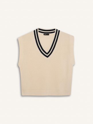 جلیقه زنانه بژ دفکتو