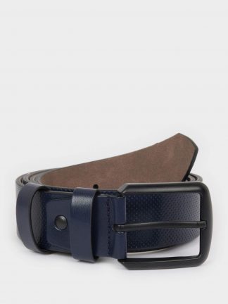 کمربند مردانه سرمه ای دفکتو