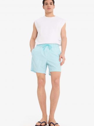 مایو مردانه آبی فیروزه ای دفکتو