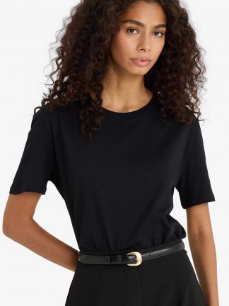 تیشرت زنانه مشکی دفکتو