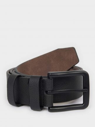 کمربند مردانه مشکی دفکتو