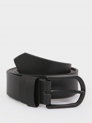 کمربند مردانه مشکی دفکتو