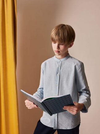 پیراهن پسرانه آبی روشن دفکتو