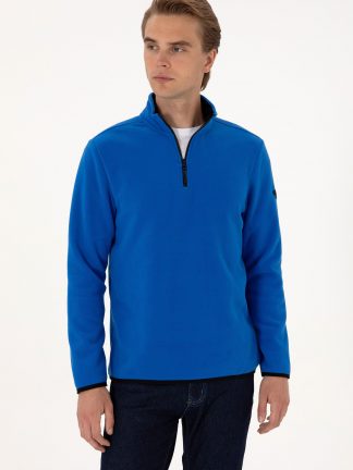 سویشرت مردانه آبی تیره یو اس پولو