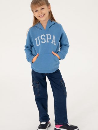 هودی دخترانه آبی تیره یو اس پولو