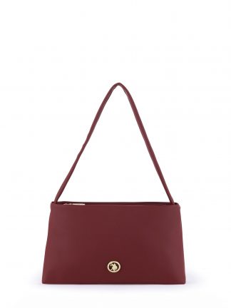 کیف دوشی زنانه زرشکی یو اس پولو