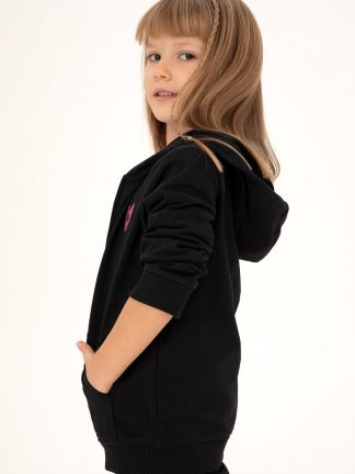 هودی دخترانه مشکی یو اس پولو