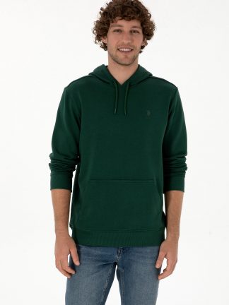 هودی مردانه سبز تیره یو اس پولو