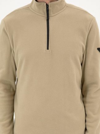 سویشرت مردانه خاکی روشن یو اس پولو