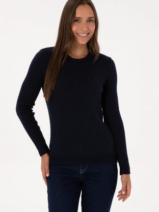 پلیور زنانه سرمه ای یو اس پولو