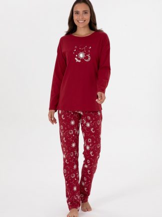 ست لباس راحتی زنانه زرشکی یو اس پولو