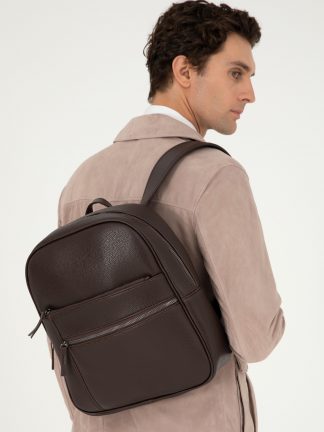 کوله پشتی مردانه قهوه ای کاشارل