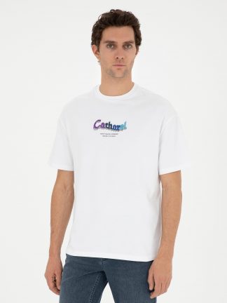 تی شرت مردانه سفید کاشارل