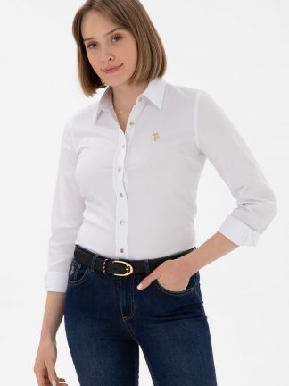 شومیز زنانه سفید یو اس پولو