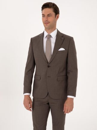 کت و شلوار مردانه قهوه ای پیرکاردین