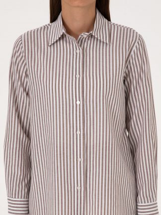 شومیز زنانه قهوه ای پیرکاردین