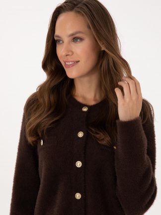 ژاکت زنانه قهوه ای پیرکاردین