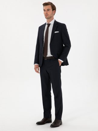 کت و شلوار مردانه سرمه ای کاشارل