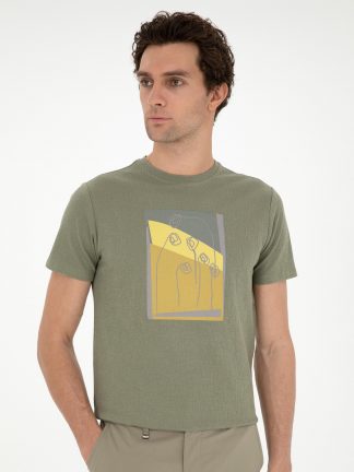 تی شرت مردانه خاکی روشن کاشارل