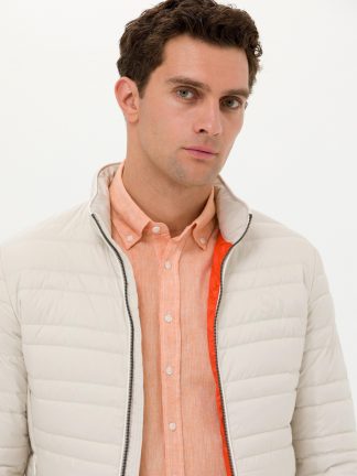 کاپشن مردانه خاکی ملانژ کاشارل