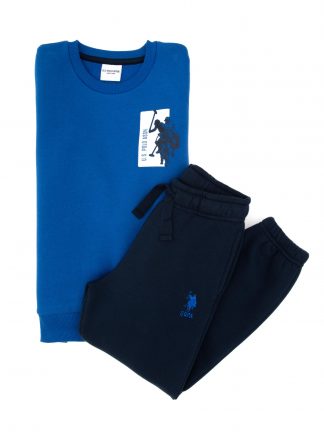 ست لباس راحتی پسرانه آبی کوبالت یو اس پولو