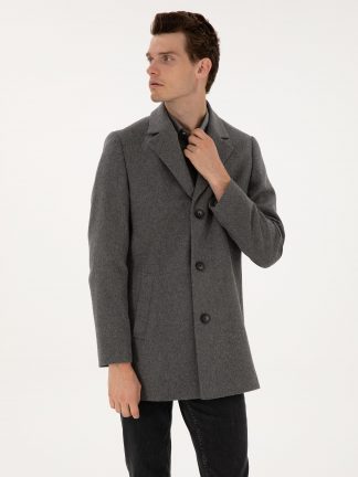 پالتو مردانه خاکستری پیرکاردین