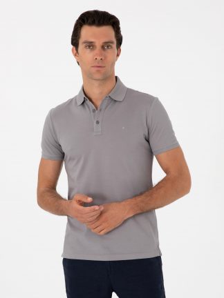 پولوشرت مردانه خاکستری تیره کاشارل