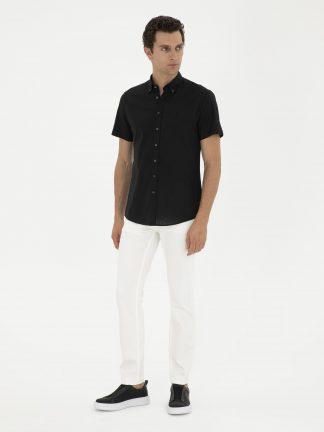 شلوار جین اسلیم فیت مردانه سفید کاشارل