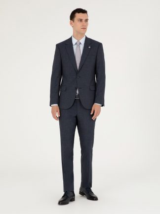 کت و شلوار مردانه سرمه ای پیرکاردین