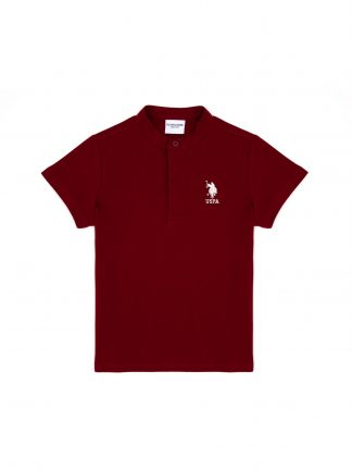 تی شرت پسرانه زرشکی یو اس پولو