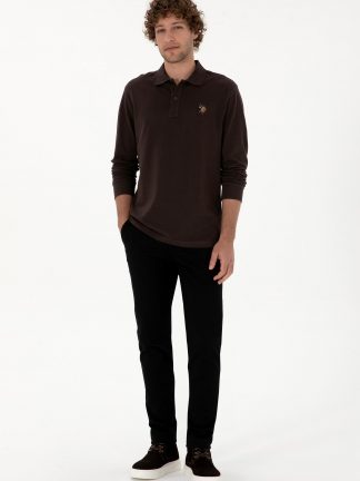 شلوار کتان مردانه مشکی یو اس پولو