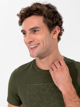 تی شرت مردانه خاکی روشن کاشارل