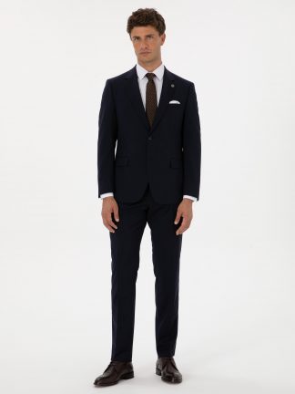 کت و شلوار مردانه سرمه ای پیرکاردین