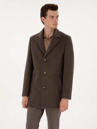 پالتو مردانه قهوه ای پیرکاردین